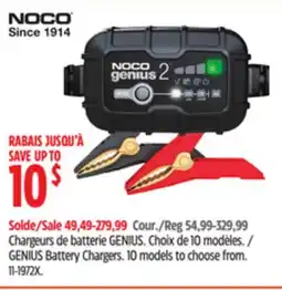 Canadian Tire GENIUS Battery Chargers offer