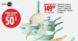 Canadian Tire Ceramic 11-Pc Cookware Set, Turquoise offer
