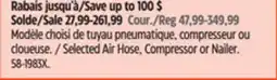 Canadian Tire Selected Air Hose, Compressor or Nailer offer