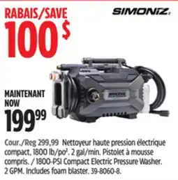 Canadian Tire 1800-PSI Compact Electric Pressure Washer offer