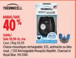 Canadian Tire Thermacell E55 Rechargeable Mosquito Repeller, Charcoal or Royal Blue offer
