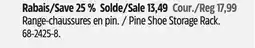 Canadian Tire Pine Shoe Storage Rack offer