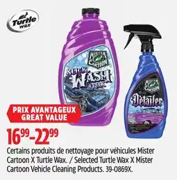 Canadian Tire Selected Turtle Wax X Mister Cartoon Vehicle Cleaning Products offer