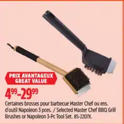 Canadian Tire Selected Master Chef BBQ Grill Brushes or Napoleon 3-Pc Tool Set offer