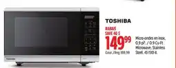 Canadian Tire TOSHIBA 0.9 Cu-Ft Microwave, Stainless Steel offer