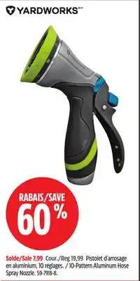 Canadian Tire 10-Pattern Aluminum Hose Spray Nozzle offer