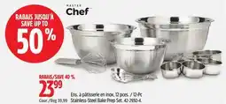 Canadian Tire 12-Pc Stainless-Steel Bake Prep Set offer