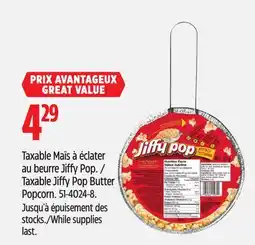 Canadian Tire Taxable Jiffy Pop Butter Popcorn offer