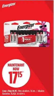 Canadian Tire Alkaline Batteries, 16/AA offer