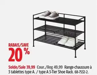 Canadian Tire type A 3-Tier Shoe Rack offer