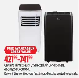 Canadian Tire Selected Air Conditioners offer