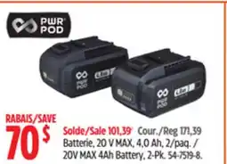Canadian Tire 20V MAX 4Ah Battery offer