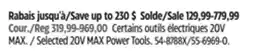 Canadian Tire Selected 20V MAX Power Tools offer