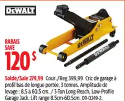 Canadian Tire DEWALT 3-Ton Long-Reach, Low-Profile Garage Jack offer