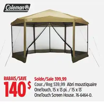 Canadian Tire Coleman 15 x 13´ OneTouch Screen House offer