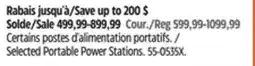 Canadian Tire Selected Portable Power Stations offer