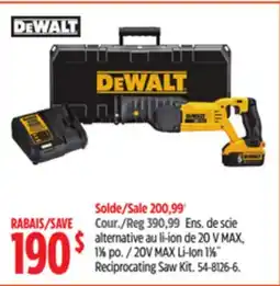 Canadian Tire 20V MAX Li-Ion 11⁄8˝ Reciprocating Saw Kit offer