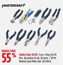 Canadian Tire 10-Pc Wrench and Pliers Set offer