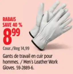 Canadian Tire Yardworks Men's Leather Work Gloves offer