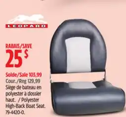 Canadian Tire Polyester High-Back Boat Seat offer