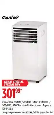 Canadian Tire Comfee 5000 BTU SACC Portable Air Conditioner offer