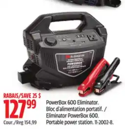 Canadian Tire Eliminator PowerBox 600. Portable power station offer