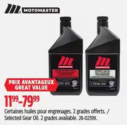 Canadian Tire Selected Motomaster Gear Oil offer