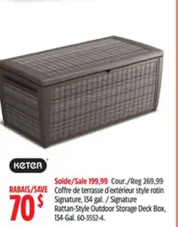 Canadian Tire Keter Signature Rattan-Style Outdoor Storage Deck Box, 134-Gal offer