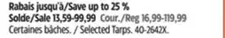 Canadian Tire Selected Tarps offer
