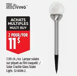 Canadian Tire Solar Crackle Glass Stake Light offer