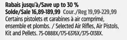 Canadian Tire Selected Air Rifles, Air Pistols, Kit and Pellets offer