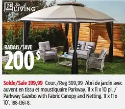 Canadian Tire Parkway Gazebo with Fabric Canopy and Netting offer
