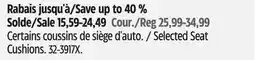 Canadian Tire Selected Seat Cushions offer
