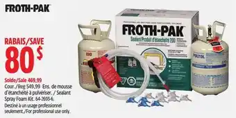 Canadian Tire Sealant Spray Foam Kit offer