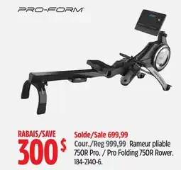 Canadian Tire Pro Folding 750R Rower offer