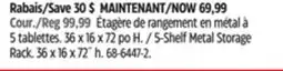 Canadian Tire 5-Shelf Metal Storage Rack offer