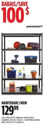 Canadian Tire MASTERCRAFT 5-Shelf Metal & Wood Rack offer