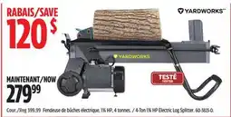 Canadian Tire 4-Ton 13⁄4 HP Electric Log Splitter offer