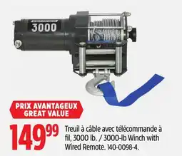 Canadian Tire Certified 3000-lb Winch with Wired Remote offer