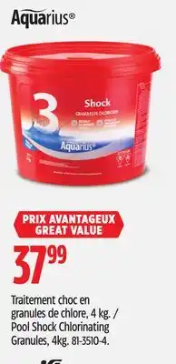 Canadian Tire Pool Shock Chlorinating Granules, 4kg offer