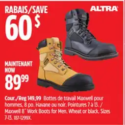 Canadian Tire Maxwell 8˝ Work Boots for Men offer