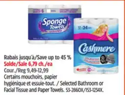 Canadian Tire Selected Bathroom or Facial Tissue and Paper Towels offer
