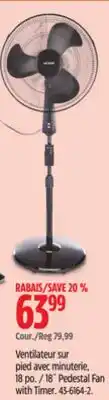 Canadian Tire 18˝ Pedestal Fan with Timer offer
