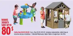 Canadian Tire Selected Playhouses, Water Table or Jungle Gym offer