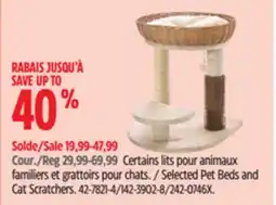 Canadian Tire Selected Pet Beds and Cat Scratchers offer