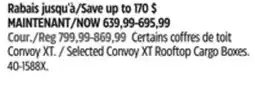 Canadian Tire Selected Convoy XT Rooftop Cargo Boxes offer