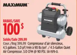 Canadian Tire 4.5-Gallon Quiet Air Compressor offer