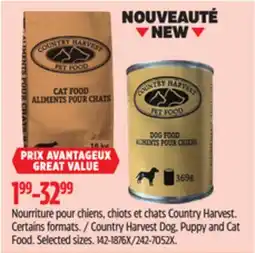 Canadian Tire Country Harvest Dog, Puppy and Cat Food offer