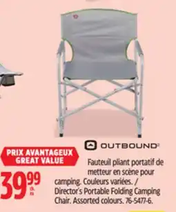 Canadian Tire OUTBOUND Director's Portable Folding Camping Chair offer
