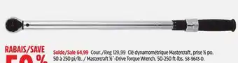 Canadian Tire Mastercraft 1⁄2˝-Drive Torque Wrench offer